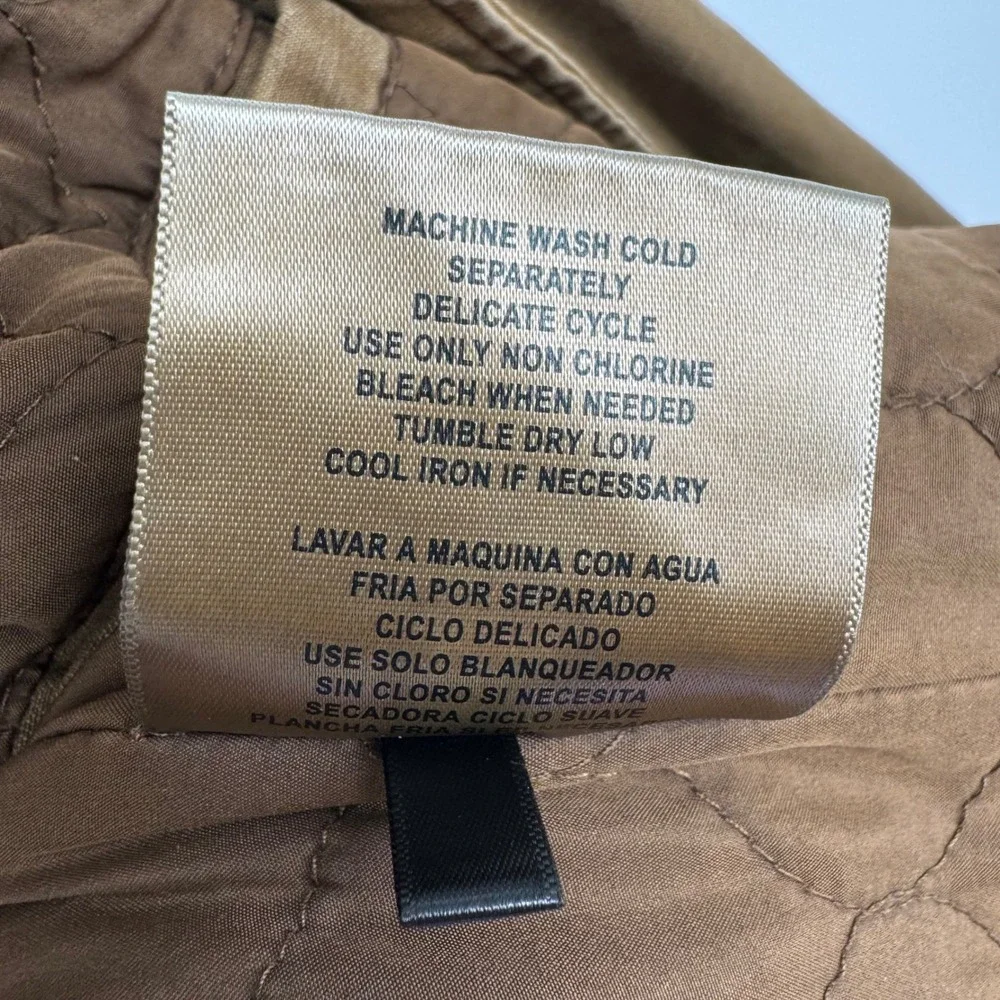 Y2K Levis Mens XL Brown Canvas Field Jacket Quilted Lined Military Utility Coat